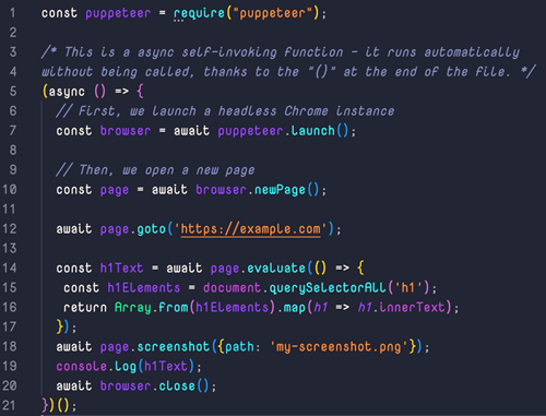 full code example