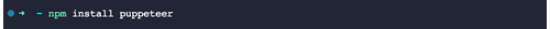 npm install puppeteer